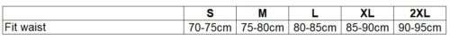 Mens Treklite Pants Size Chart