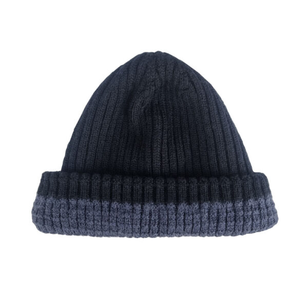 Feather top beanie inside